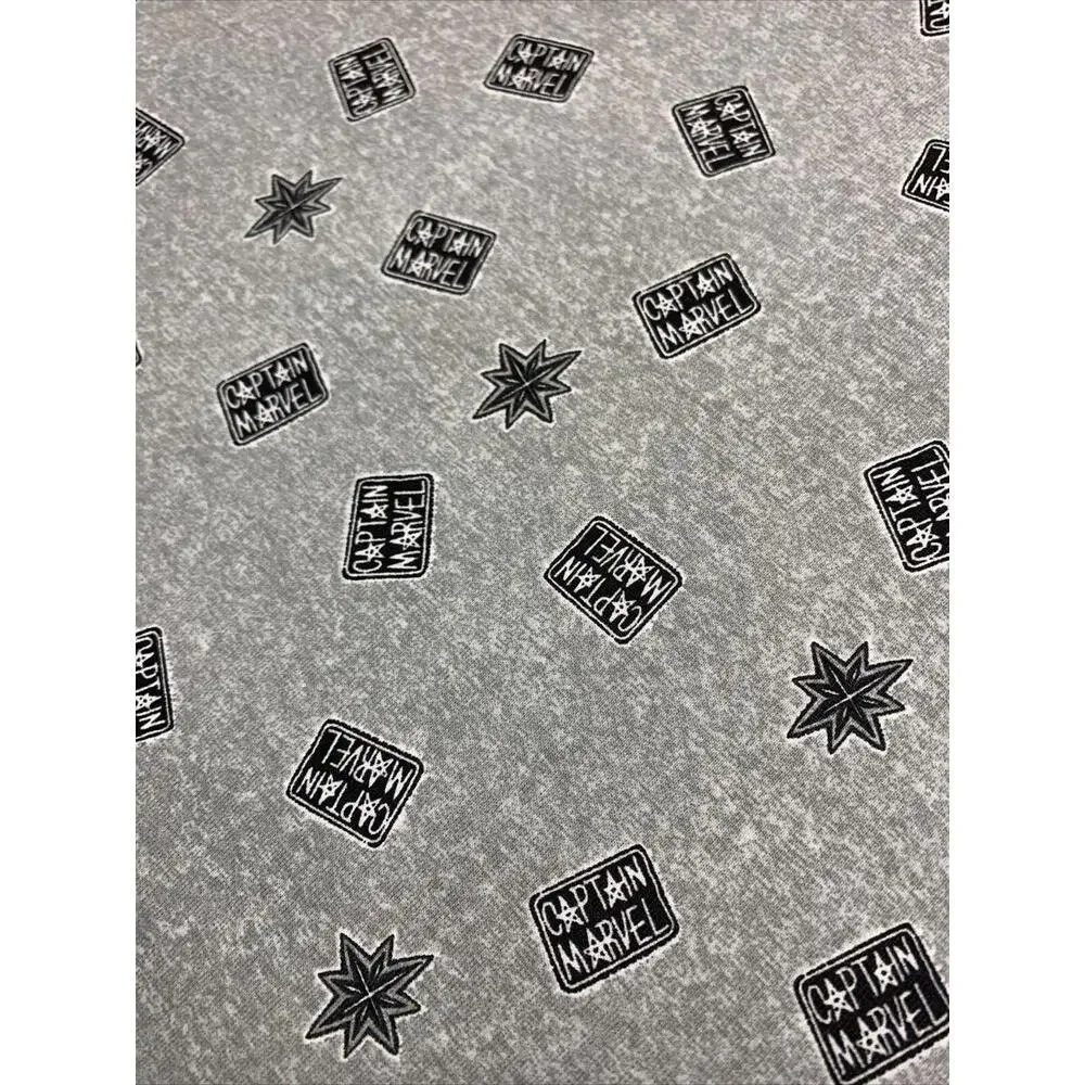 Marvel Avengers Capt Gray Logo Superhero Comics Fabric 1608‎